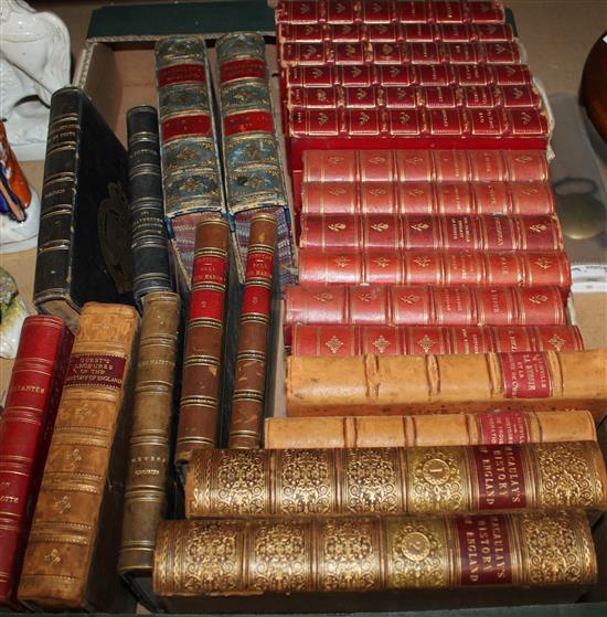 Collection of leather bound books